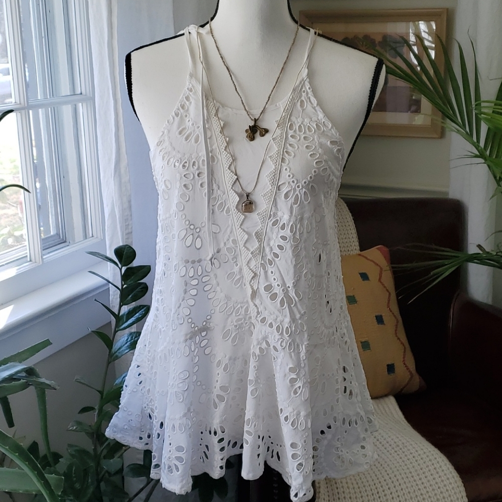Free People eyelet top